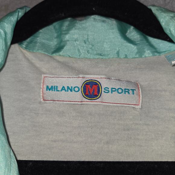 Vtg Milano Sport Small Colorblock Nylon Windbreaker Jacket 80s 90s Streetwear - Picture 8 of 10
